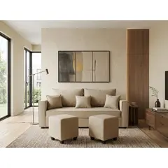CONSTRUCSOFA - Sofa Aurelia 3 cuerpos 2 puff