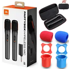 JBL - PartyBox Wireless Mic - Inalámbrico y Recargable + Funda antideslizante y Funda De Transporte
