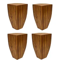 EBLA - Patas Madera Para Cama Europea Pack 4 Unidades - Cafe
