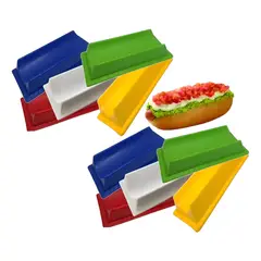 PASTELERIUSCL - 10 Porta Completos Plástico Completero Reutilizable Hot Dog Multicolor