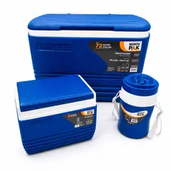 NORTH PAK - Combo Set Cooler 3 piezas 34L + 4.5L + 1L Azul NorthPak