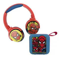 VAIS - Combo Audifonos Niños + Parlante Bluetooth Spider-Man 1 Marvel
