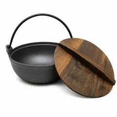 BRANDO - OLLA DE FIERRO FUNDIDO CON TAPA DE MADERA