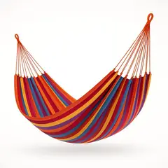 GENERICO - Hamaca Colgante 2 Plazas Multicolor 100% Algodón - Tejido 150x150cm - 200kg