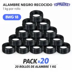 GENERICO - Alambre Negro Recocido 18 1kg 20 unidades