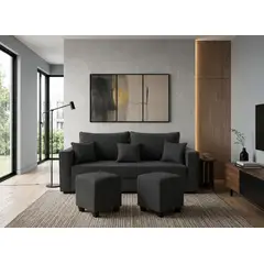 CONSTRUCSOFA - Sofa Aurelia 3 cuerpos 2 puff