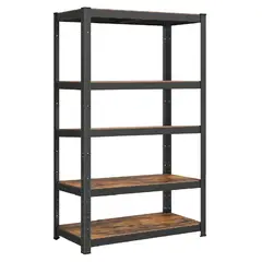 DOER - Estante Rack Metálico Negro 180x90x40cm, 5 Repisas, 200kg