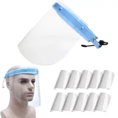 KUANGYE - Protector Facial + 10 Micas De Repuesto Transparente
