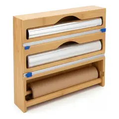 GENERICO - Dispensador Organizador Porta Nova Bambu 2 Niveles Beige