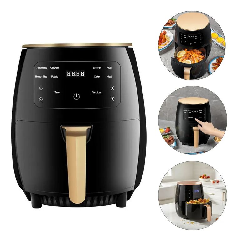 Freidora De Aire 6 Litros Sin Aceite Pantalla Táctil 2400w