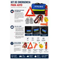 GENERICO - Kit De Emergencia Seguridad Auto Extintor