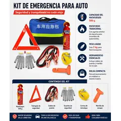 GENERICO - Kit De Seguridad Vial Set Emergencia Para Auto Con Extintor