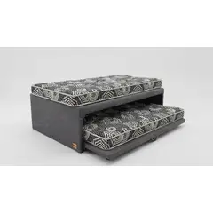 BLOCCARE - Cama NIDO 1.5 Plaza - 190 cm Arriba / 180 cm Abajo - Colchón Ideal - Ruedas Diván (gris)
