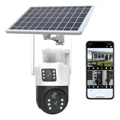 GENERICO - Cámara Solar Adget 4MP Exterior Binocular Wifi Inalámbrica