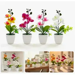 GENERICO - Pack 4 Orquídeas Artificiales