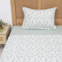 MASHINI - SABANAS DE POLAR ESTAMPADA BROTE 1.5 PLAZAS SINGLE