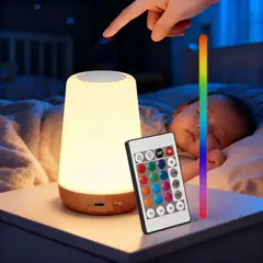 GENERICO - 13 Colores Luz De Noche Tactil Recargable Para Bebés Dormi