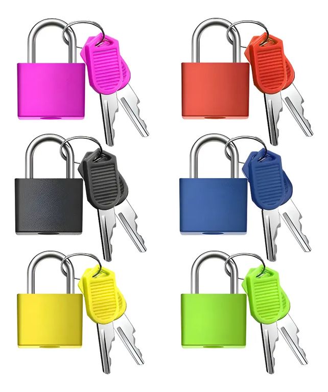 6 Candados Pequeños Multiusos Para Maletas Joyas Taquillas