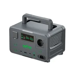 EWTTO - EP400 Generador Solar Portátil 400W 256Wh - LiFePO4, Carga Rápida 72Min, 6 Puertos