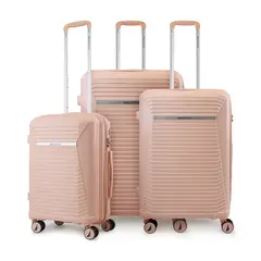 NAUTICA - Set 3 Maletas Niza S+M+L Cabina 10kg Mediana 20kg y Grande 23kg rosada