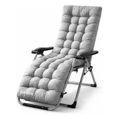 GENERICO - Cojín Acolchado Para Silla Reposera Terraza Ajustable GRIS