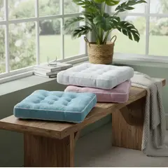GENERICO - Cojín De Asiento Para Silla Felpa Suave Cuadrado 40x40 Cm