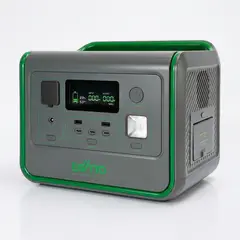 EWTTO - EP800 Generador Solar Portátil 800W 512Wh - LiFePO4, Carga Rápida 1.5H, UPS, LED, USB-C 100W, 8 Puertos