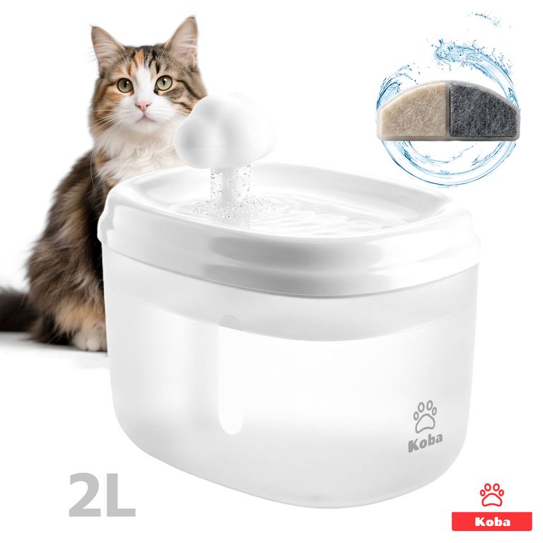 Bebedero Eléctrico Para Mascota Gato Perro Fuente Agua Silencioso Estilo Nube 2 Litros Color Blanco a $8.990