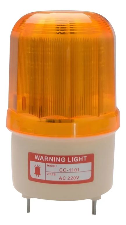 Baliza Giratoria Led Con Sirena 220v Amarilla Porton Alarma