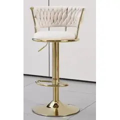 IDEEHOUSE - Set 2 Taburete Piso Bar Terciopelo Queen Base