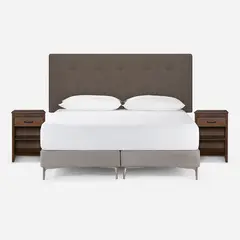 ROSEN - Set Respaldo New Bennet 2 Plazas + Velador Maurice