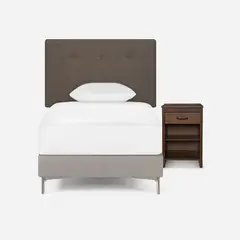 ROSEN - Set Respaldo New Bennet 1.5 Plazas + Velador Maurice