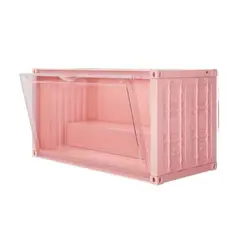 GENERICO - Caja Exhibidora de Figuras con Luz, Container Show Box Rosa