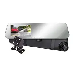 MLAB - Cámara Espejo Auto DVR FHD 2 Cámaras Front 1080p/ Rear 720p