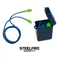GENERICO - Tapones Auditivos Reutilizables con Cordón Steelpro (PACK 20 UNIDADES)