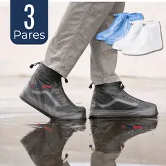 UTILISIMO - Pack 3 Pares Fundas Cubre Calzado Impermeables Aislante Lluvia Surtido Hombre