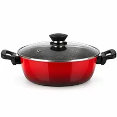 MAGEFESA - Olla Arrocera Coral Due Roja 26 cm Acero Vitrificado