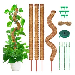 KUANGYE - 21 Kits Tutor De Musgo Soporte Para Plantas 100cm/fibra Coco para Plantas para Interior Jardí