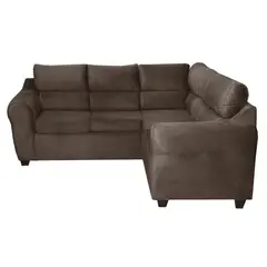 MEXX MUEBLES - Sofá Seccional Abudabi felpa