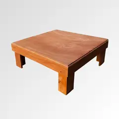 GENERICO - Mesa Centro Estilo Japonesa Rustica 80X80X30 Cm Alerce
