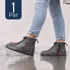 UTILISIMO - Fundas Cubre Calzado Impermeables Aislante Lluvia Negro Mujer 1 Par