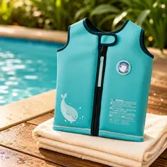 MAMBOBABY - Chaleco de Natación Bebé Niño Verde Neopreno con Flotacion Integrada Talla M
