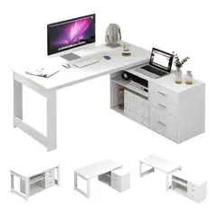 GENERICO - Escritorio multifuncional con archivero transformable 140cm