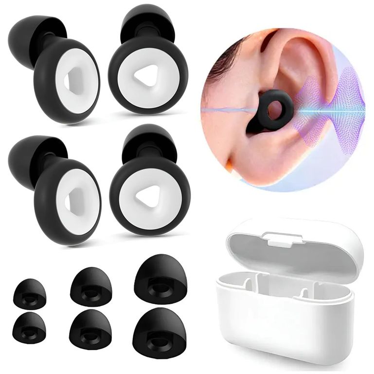 2 Pares Tapones Para Oídos Reducción De Ruido Tapones Auditivos Para Dormir Viaje Estudiar