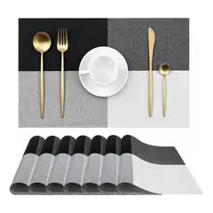 EVERSO - Set De 6 Individuales De Mesa Mantel Rectangulares 30x44cm