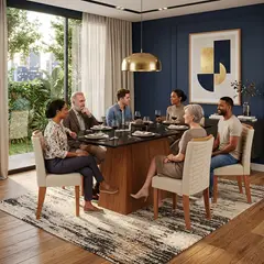 VEKKAHOME - Comedor 180 Dulce Julia 6S