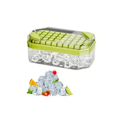 GENERICO - Bandeja Hielera Silicona Molde Para Cubos De Hielo 2 En 1 Verde