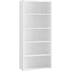 SPACEZAT - Estanteria Librero Clásico Blanco 5 Niveles Verum