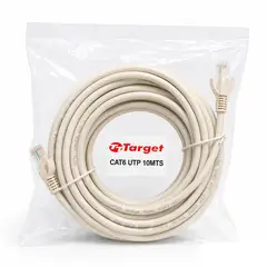 TARGET - Cable de Red 10 mts Patch Cord UTP Cat 6