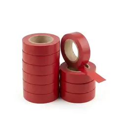 DALI - Pack x 10 Cinta Aisladora Roja 17 mm x 10 m – Alta Resistencia y Aislación Segura